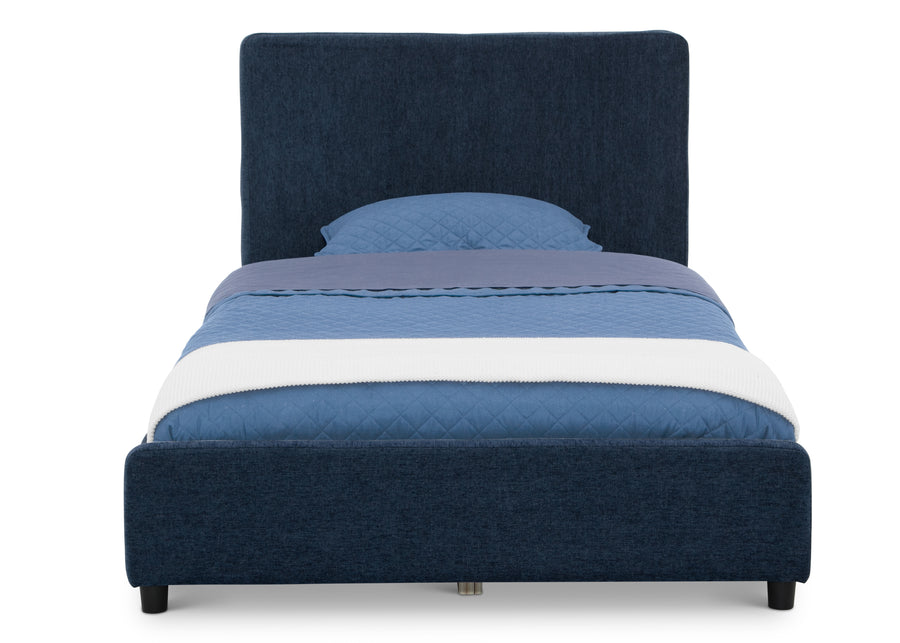 Navy Tweed (1602) 19-Upholstered Twin Bed with Headboard