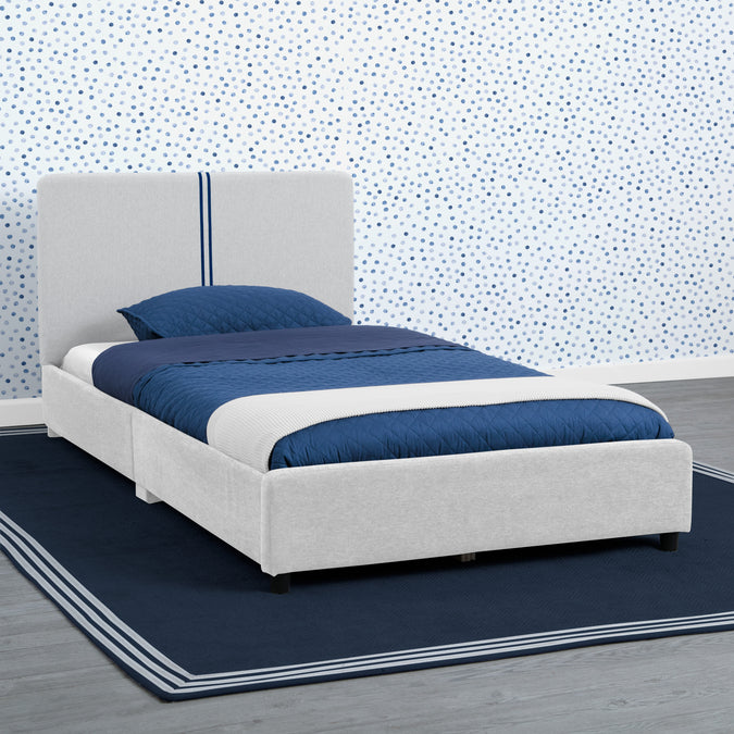 Upholstered Twin Bed with Headboard 40-Upholstered Twin Bed with Headboard