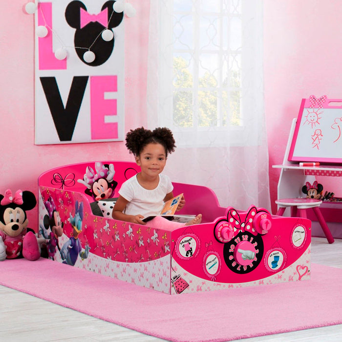 BB86930MN minnie interactive toddler bed room marketing styling 0-Minnie Mouse Interactive Wood Toddler Bed