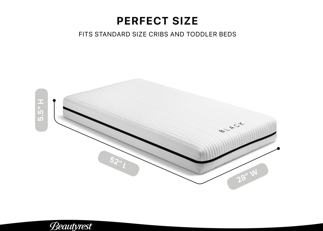 White mattress with dimensions labeled on a white background