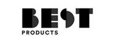 Black 'BEST PRODUCTS' text on a white background