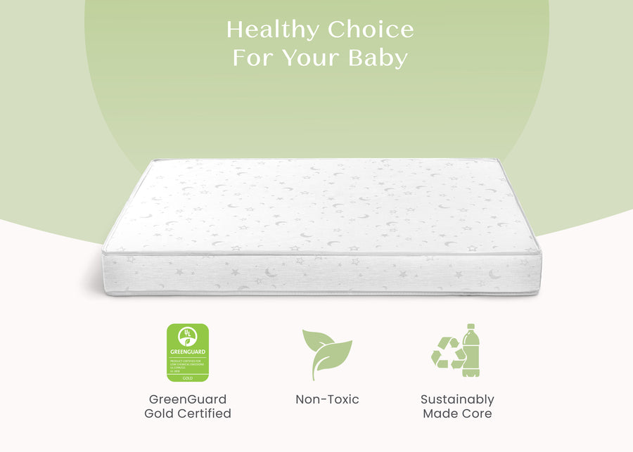 White (NO) 6-Twinkle Galaxy Limited 4-inch Mini Crib Mattress