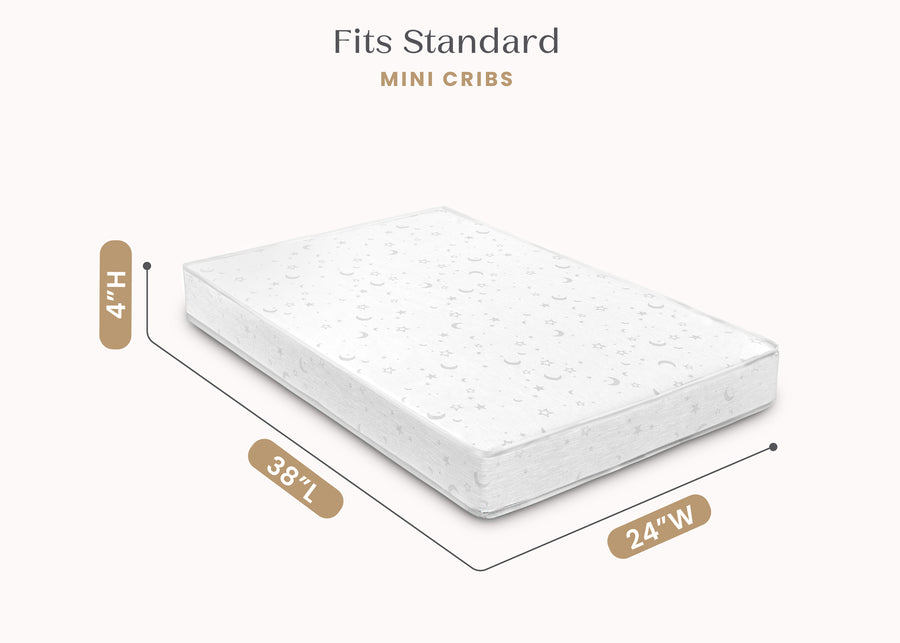 White (NO) 7-Twinkle Galaxy Limited 4-inch Mini Crib Mattress