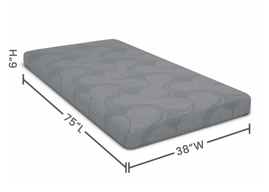 No Color (NO) 4-Dreamer 6-inch Memory Foam Twin Mattress