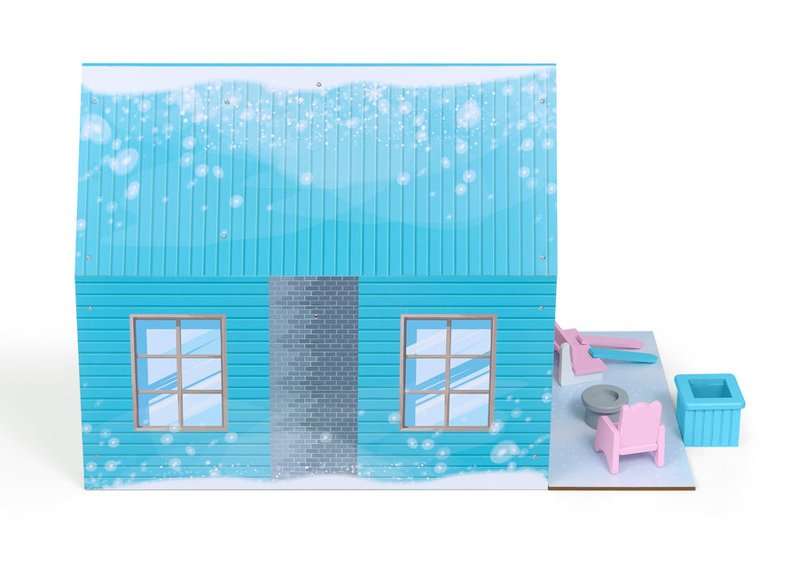1707 6-Ski Chalet A-Frame Dollhouse