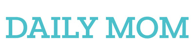 Text 'DAILY MOM' in blue on a white background