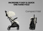Cream (2447) 37-Icon Ultra Compact Everyday & Travel Stroller