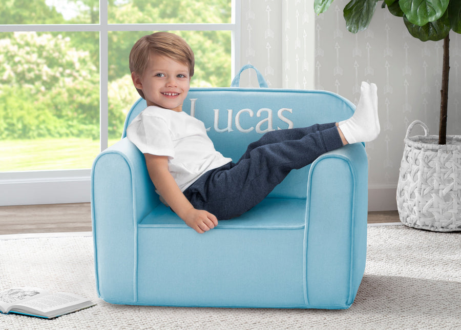 Light Blue (BLU3) 1-Personalized Cozee Chair for Kids