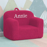 Personalized Cozee Sherpa Chair for Kids - Hot Pink (1293) - Accessories