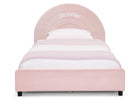 Pink with Velvet Quilted (12082) 10-Personalized Upholstered Twin Bed with Round Headboard