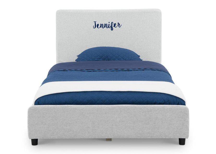 Dove Grey (1601) 10-Personalized Upholstered  Twin Bed with Headboard