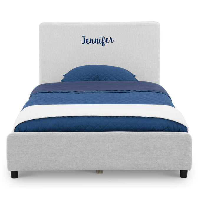 Personalized Upholstered  Twin Bed with Headboard 13-Personalized Upholstered  Twin Bed with Headboard