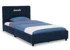 Navy Tweed (1602) 18-Personalized Upholstered  Twin Bed with Headboard