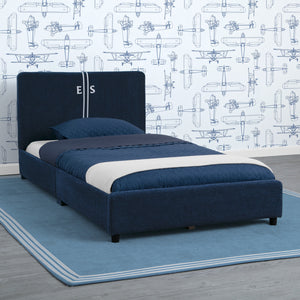 Personalized Upholstered  Twin Bed with Headboard 24