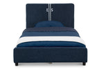 Navy Tweed Stripe (1605) 38-Personalized Upholstered  Twin Bed with Headboard
