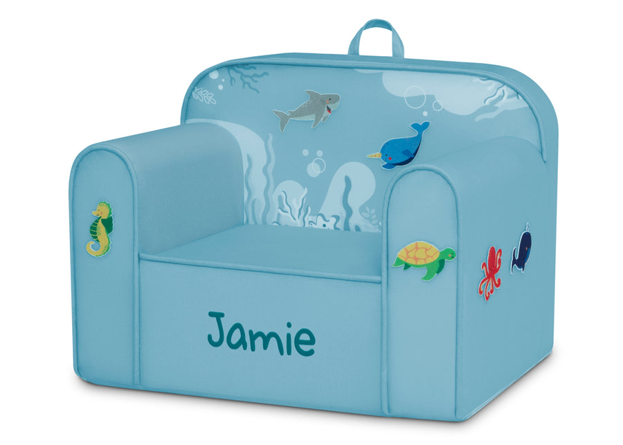 Underwater (1611) 14-Personalized Mix & Match Cozee Kids Chair with Interchangeable Patches