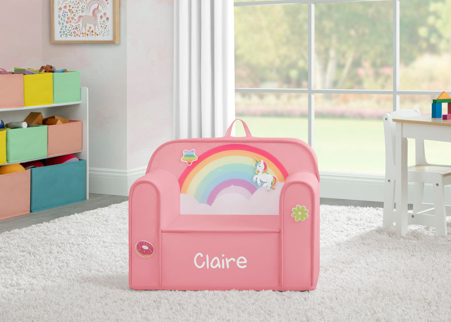 Rainbow (1612) 21-Personalized Mix & Match Cozee Kids Chair with Interchangeable Patches