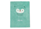 Light Teal Owl (1258) 8-Personalized Sherpa Throw Blanket for Kids