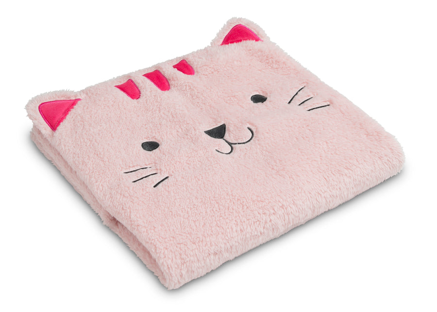 Pink Cat (1261) 11-Sherpa Throw Blanket for Kids
