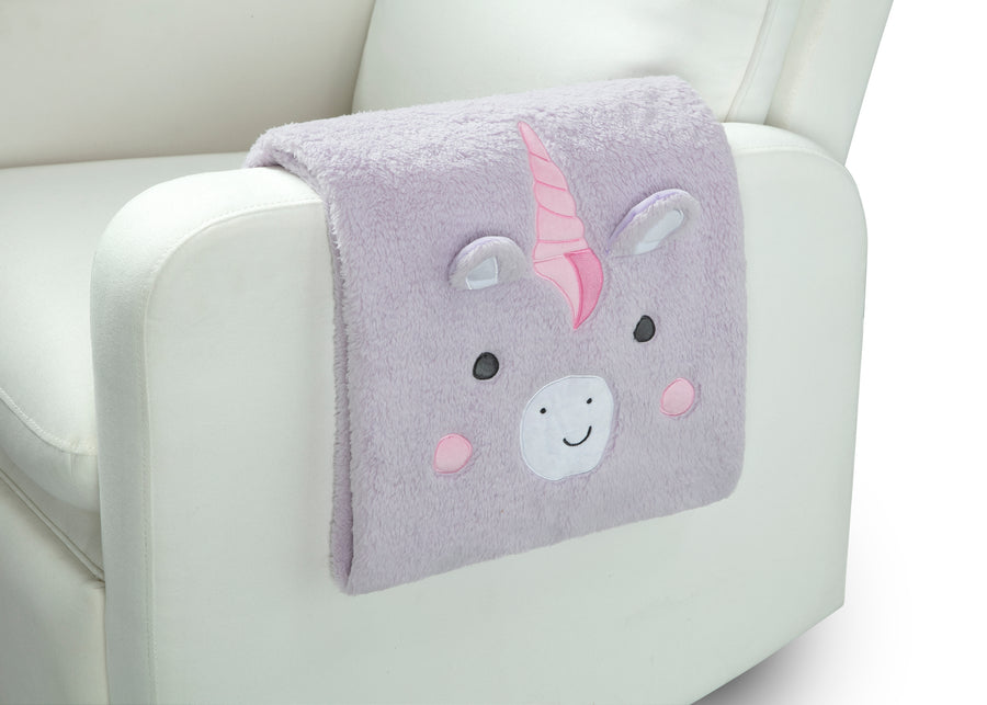 Light Purple Unicorn (1262) 13-Sherpa Throw Blanket for Kids
