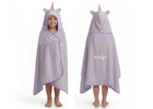 Light Purple Unicorn (1262) 2-Personalized Kids Hooded Bath Towel with Pockets