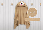 Tan Dog (1239) 5-Personalized Kids Hooded Bath Towel with Pockets