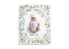 Floral (1287) 1-Personalized Milestone Baby Blanket