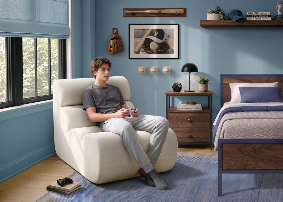 Cream (1761) 2-Serta Jumbo Bubble Lounge Chair