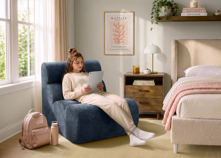 Navy (1764) 12-Serta Jumbo Bubble Lounge Chair