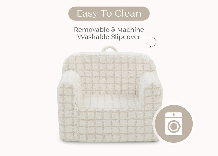 Cream (1708) 21-Checkered Cozee Chair