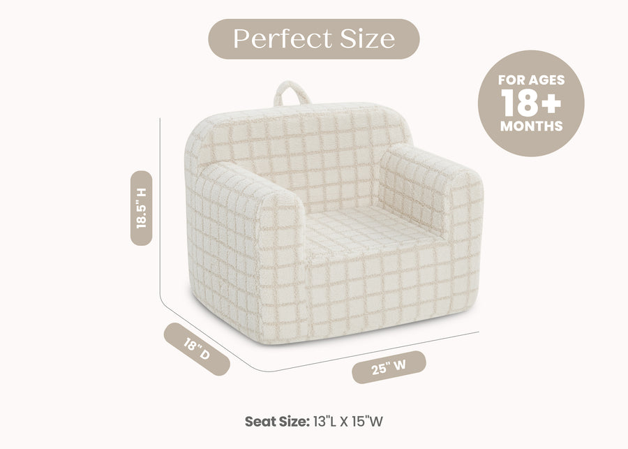 Cream (1708) 20-Checkered Cozee Chair