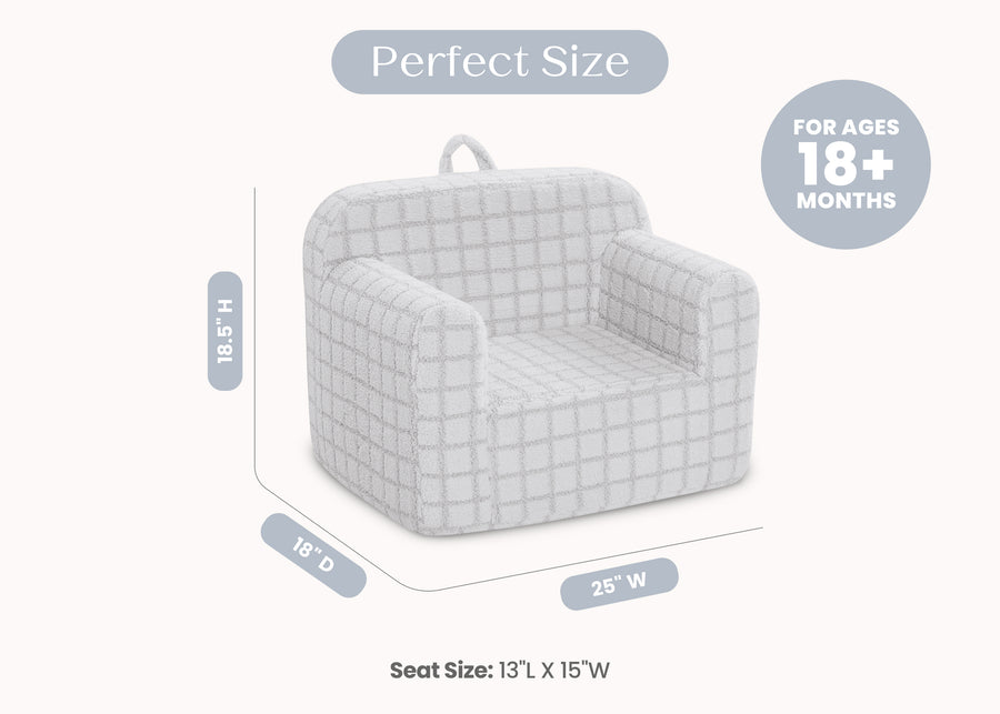 Grey (1709) 4-Checkered Cozee Chair