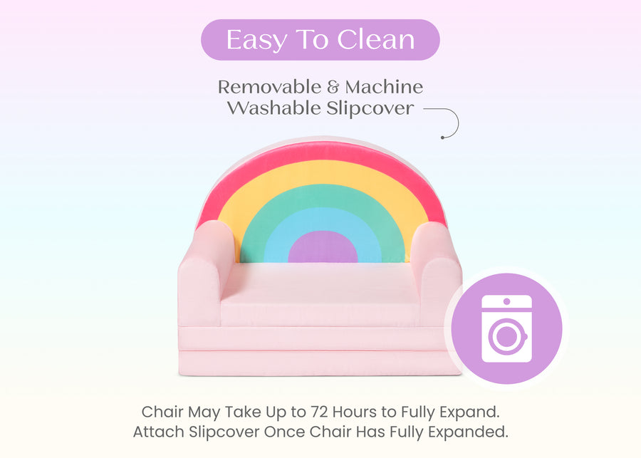 Rainbow (1712) 5-Cozee Rainbow Figural Flip-Out 2-in-1 Convertible Chair to Lounger