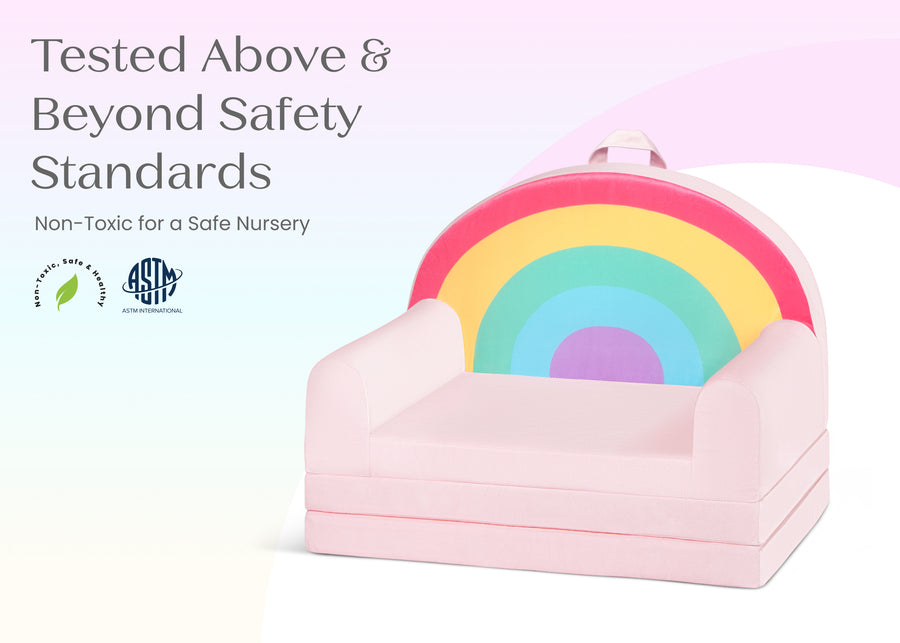 Rainbow (1712) 6-Cozee Rainbow Figural Flip-Out 2-in-1 Convertible Chair to Lounger