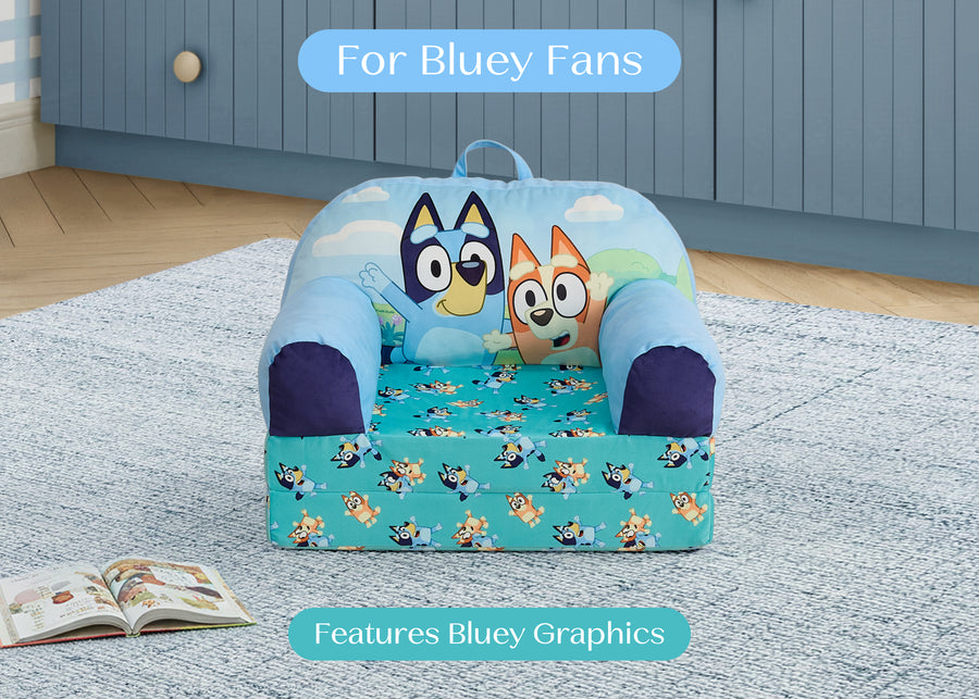 Bluey (1077) 3-Bluey Cozee Buddy Flip-Out Chair