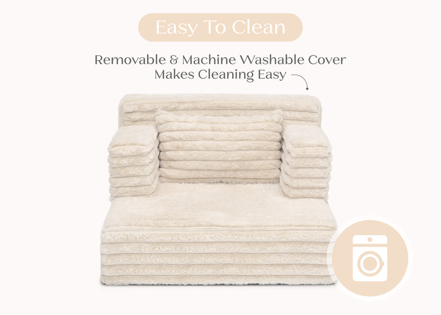 Oatmeal (1723) 10-Cozee Chaise Bedtime Lounger Chair