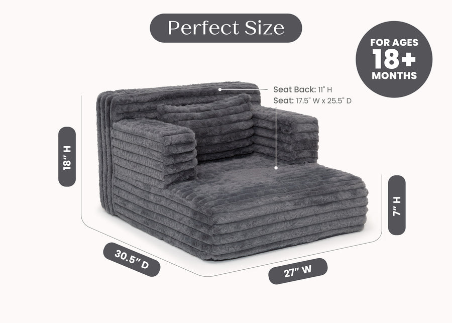 Midnight (1724) 6-Cozee Chaise Bedtime Lounger Chair