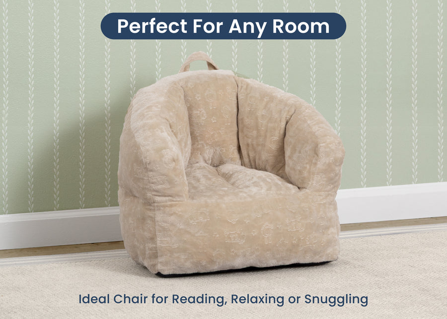 Cream (1669) 20-Kids Plush Barrel Chair