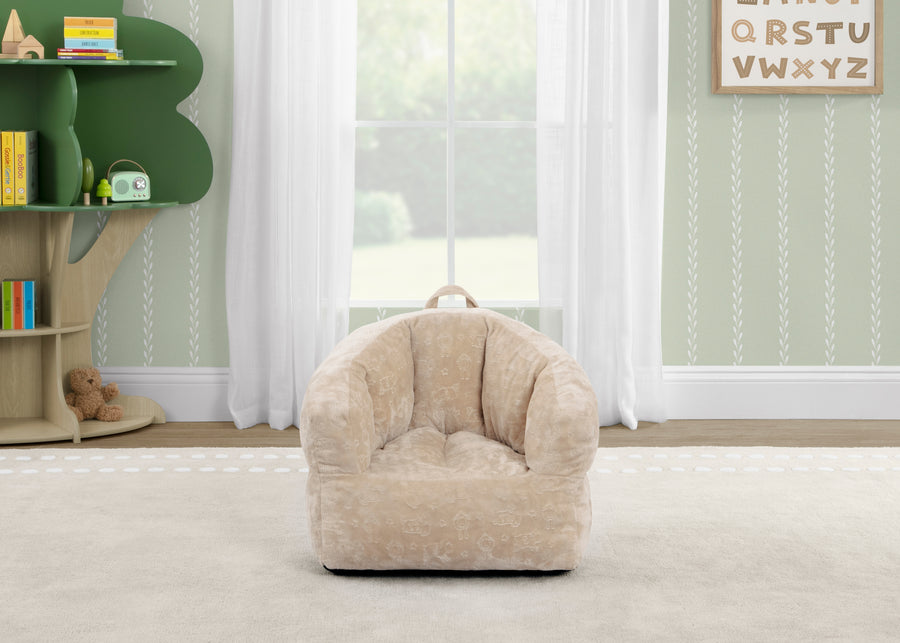 Cream (1669) 19-Kids Plush Barrel Chair