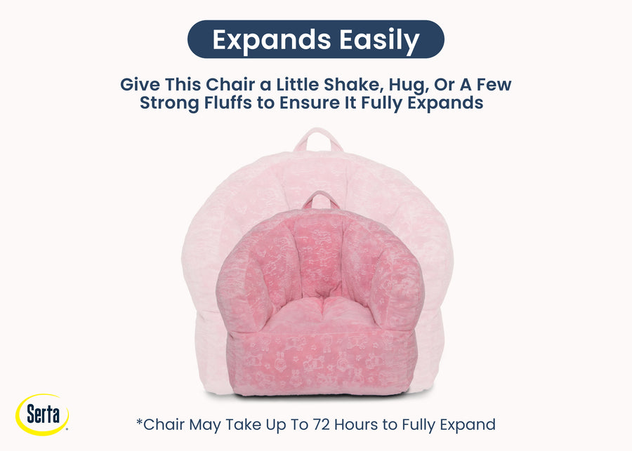 Pink (5059) 9-Kids Plush Barrel Chair