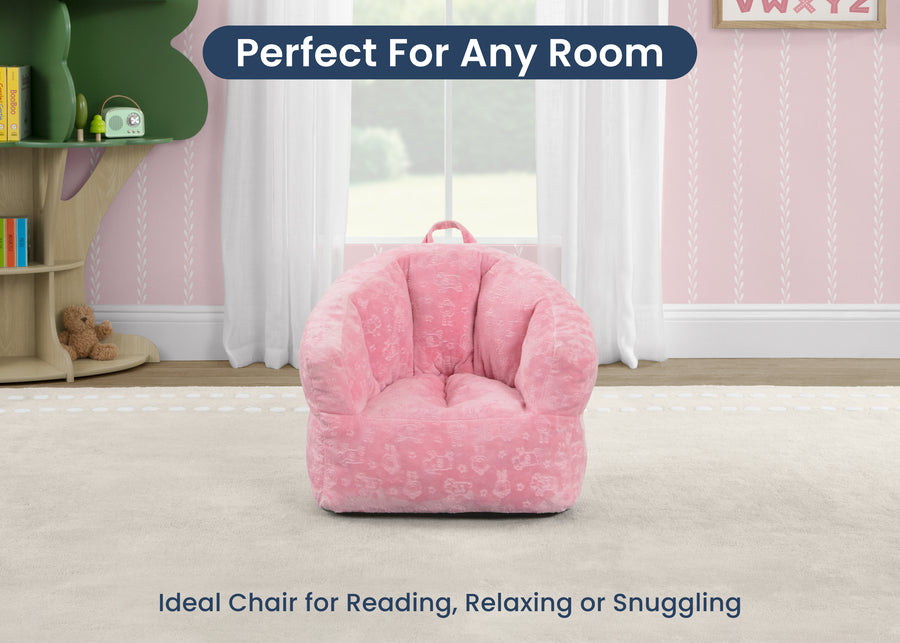 Pink (5059) 8-Kids Plush Barrel Chair