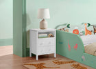 White (1245) 1-Dreamer Kids Nightstand with Interchangeable Knobs