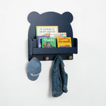 Brannan Bear Wall Shelf with 4 Hooks - Navy (1270) - Accessories