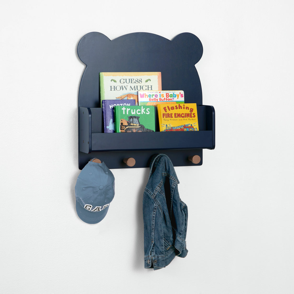 Brannan Bear Wall Shelf with 4 Hooks