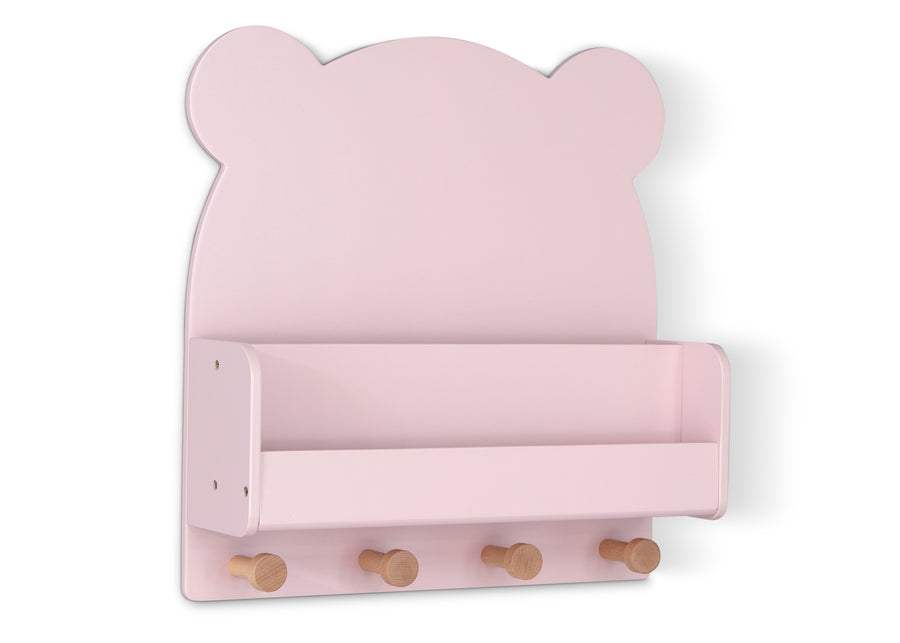 Blush (1271) 14-Brannan Bear Wall Shelf with 4 Hooks