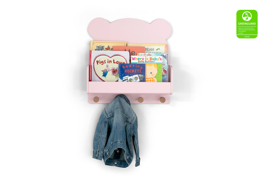 Blush (1271) 13-Brannan Bear Wall Shelf with 4 Hooks