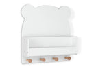 White (1282) 25-Brannan Bear Wall Shelf with 4 Hooks