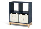 Navy (1270) 18-Brannan Bear Bookcase with Bins