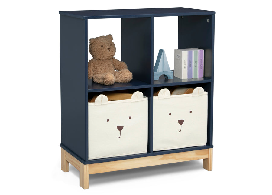 Navy (1270) 17-Brannan Bear Bookcase with Bins