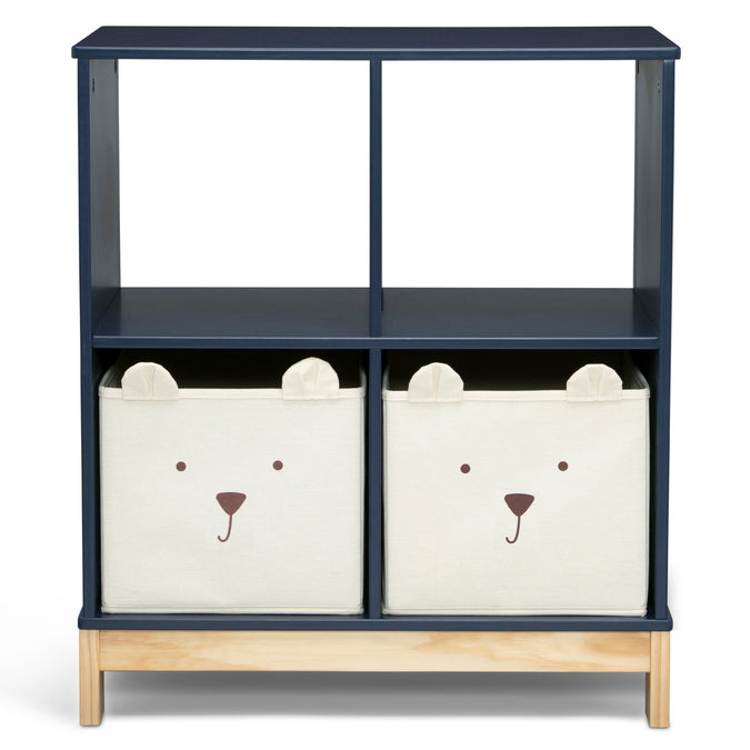 DCB: Navy (1270) 24-Brannan Bear Bookcase with Bins